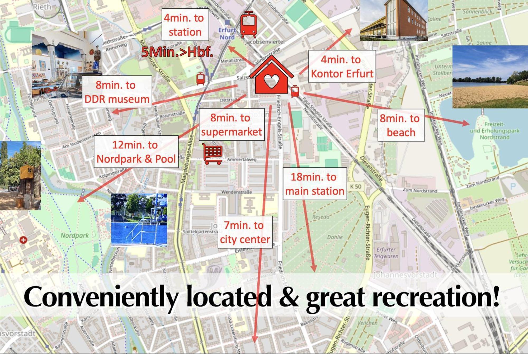 Grossraum-Apartments Mit 2Sz, Wz, Kueche, Smart-Tv, Parken, Etc Эрфурт Экстерьер фото
